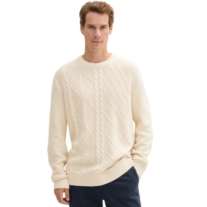Jerseys Tom tailor Cable Crewneck Knit Flat Knit Tops
