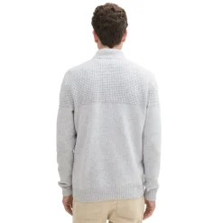 Jerseys Tom tailor Cosy Structure Mix Knit Troyer Flat Knit Tops