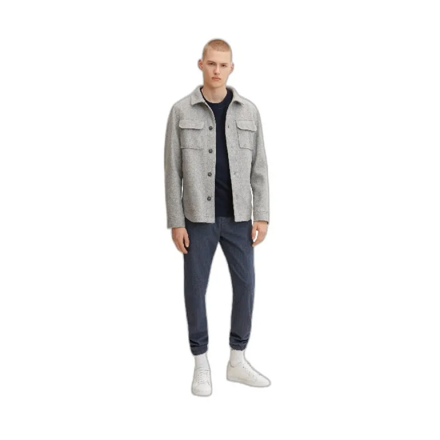 Jerseys Tom tailor stretch com, navy melange herringbone, L