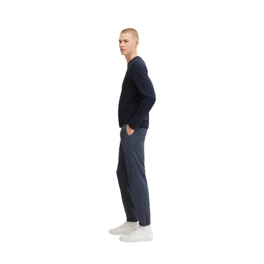 Jerseys Tom tailor stretch com, navy melange herringbone, L