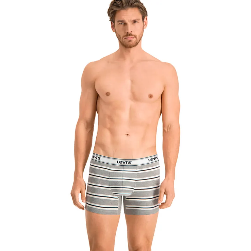 Levis Men Sporty Stripe Boxer Brief 2P