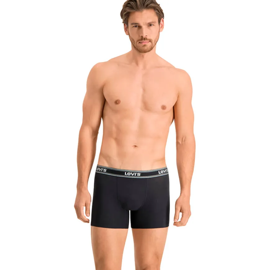 Levis Men Sporty Stripe Boxer Brief 2P
