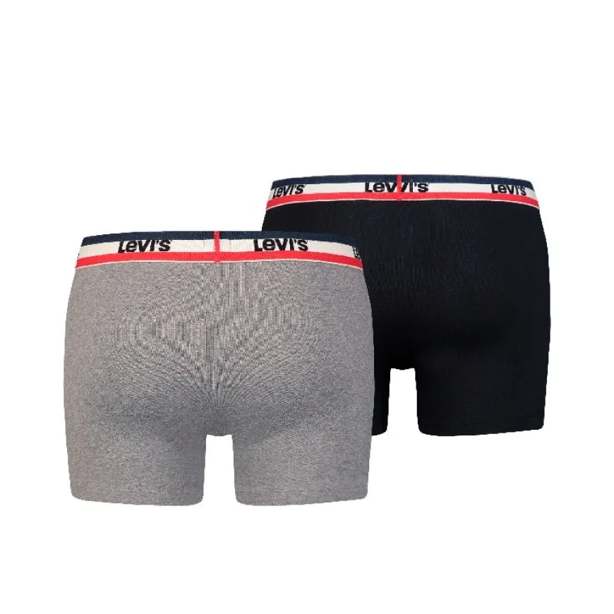 Levis Men Sprtswr Logo Boxer Brief 2P