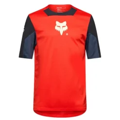 Maillots Fox Defend Ss Jersey Elevated [Flo Red]