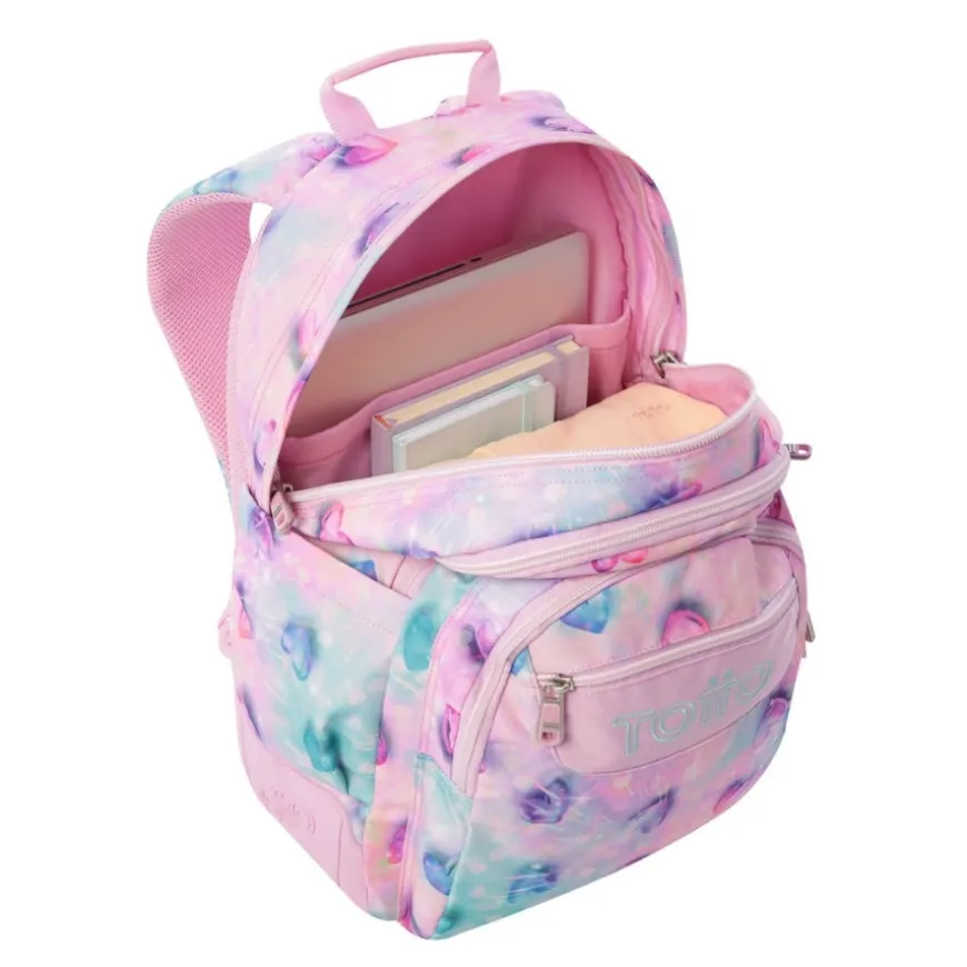 Mochilas Totto Rayol Glitter 33x44x13.5