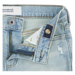 Pantalones bermudas Abercrombie Afg High Rise Relaxed Denim Sh