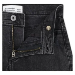 Pantalones bermudas Abercrombie Afg High Rise Relaxed Denim Sh