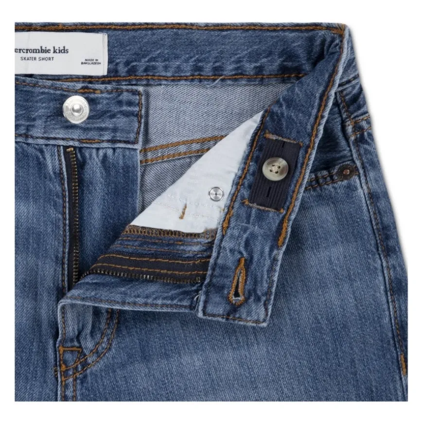 Pantalones bermudas Abercrombie Afb Long Denim Short