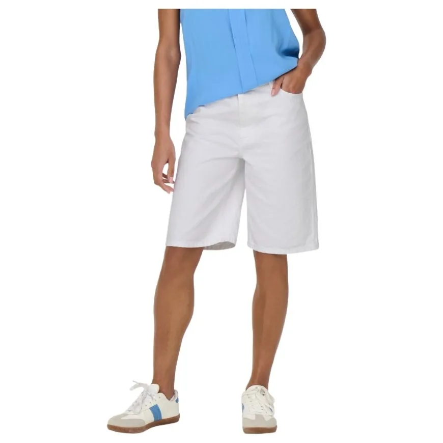 Pantalones bermudas Only Onlsonny Hw Wide Dnm Shorts Noos
