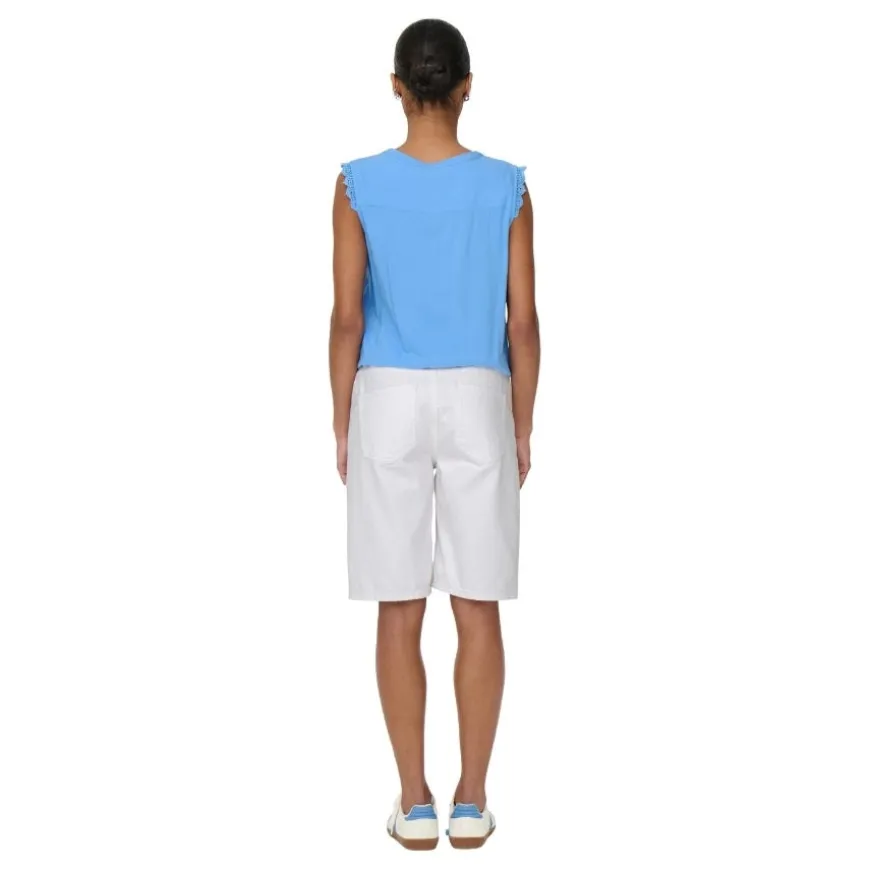 Pantalones bermudas Only Onlsonny Hw Wide Dnm Shorts Noos