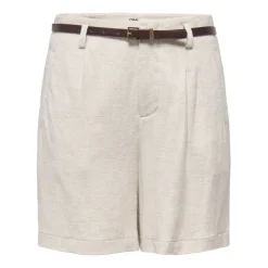 Pantalones bermudas Only Onlsiesta Hw Belt Lin Bl Shorts Pnt Noos