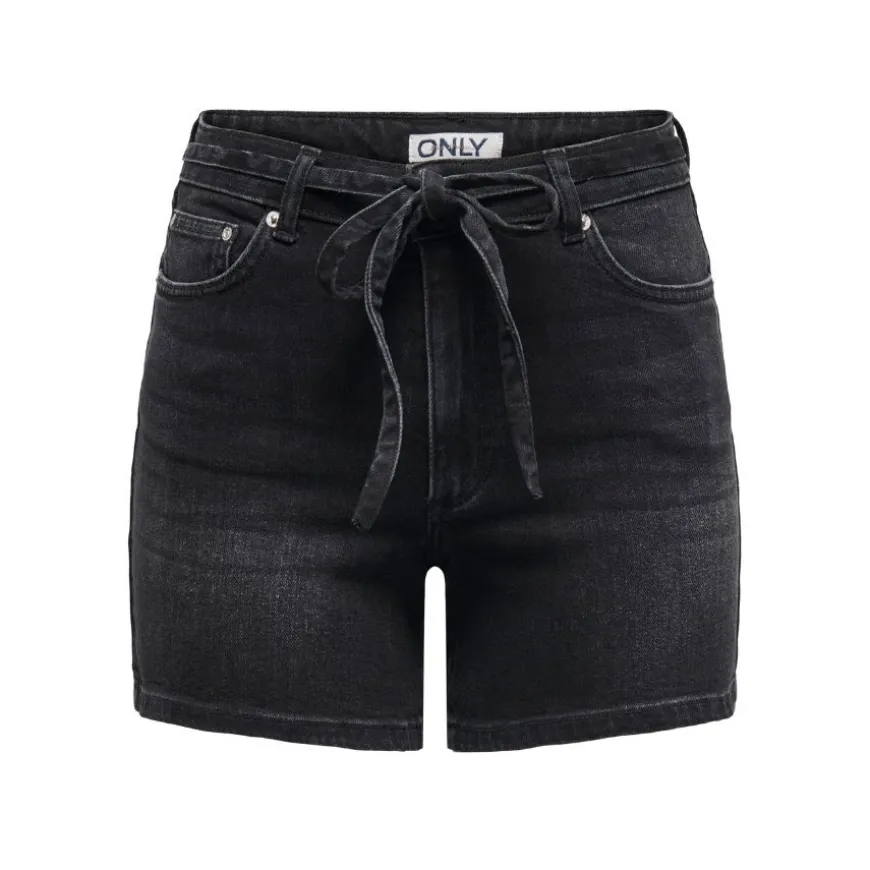 Pantalones bermudas Only Onlgianna Mw Belted Shorts Azg Dnm Noos