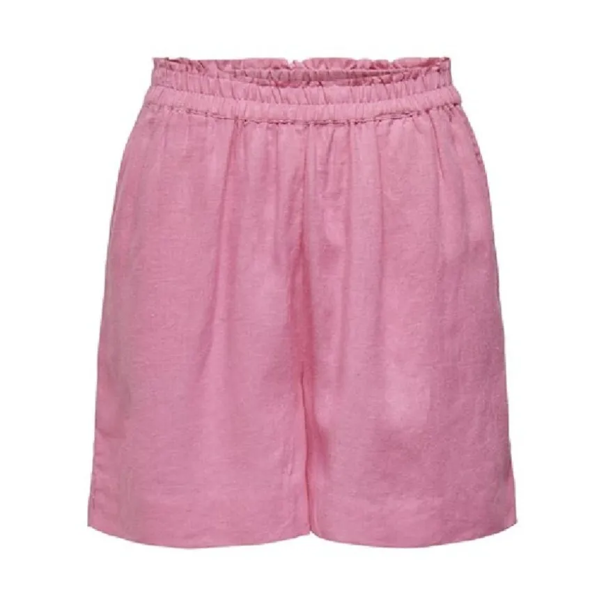 Pantalones bermudas Only Onltokyo Hw Linen Blend Shorts Pnt Noos