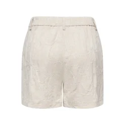Pantalones bermudas Only Onlsiesta Hw Linen Bl Emb Shorts Pnt