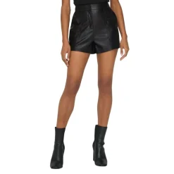 Pantalones bermudas Only Onltricia Faux Leather Shorts Otw Noos