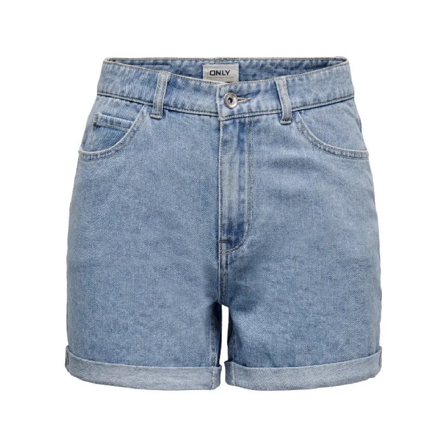 Pantalones bermudas Only Onlvega Hw Mom Dnm Shorts Noos