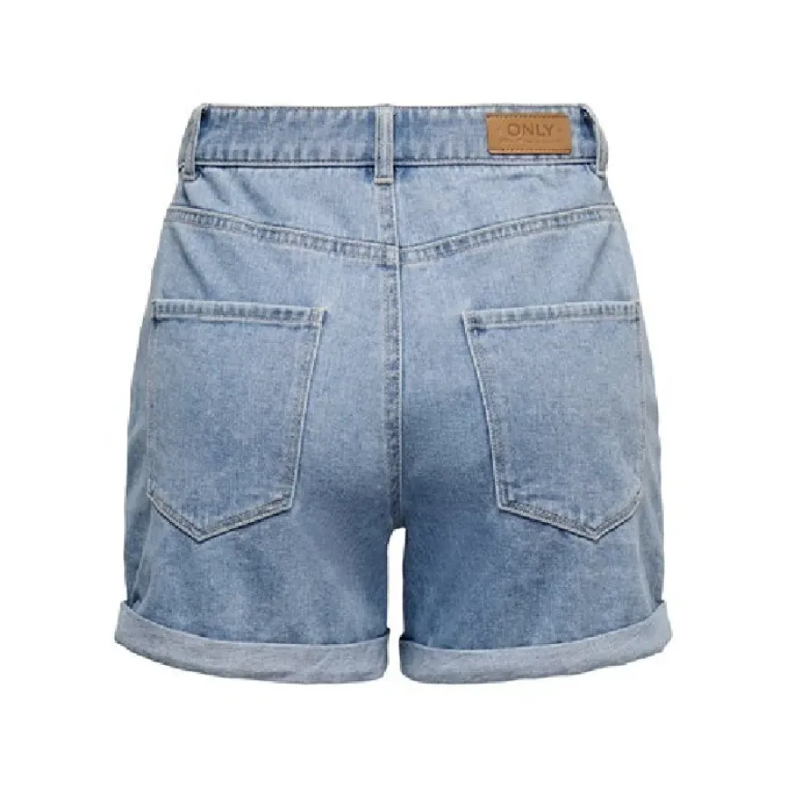 Pantalones bermudas Only Onlvega Hw Mom Dnm Shorts Noos