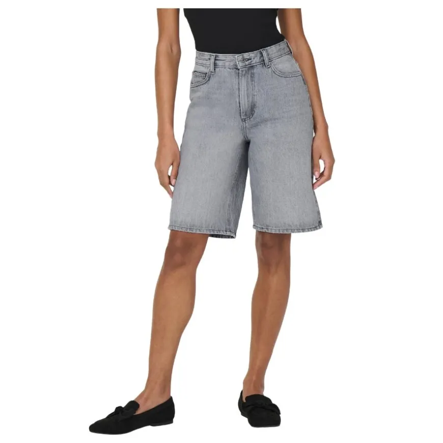 Pantalones bermudas Only Onlsonny Hw Wide Dnm Shorts Noos