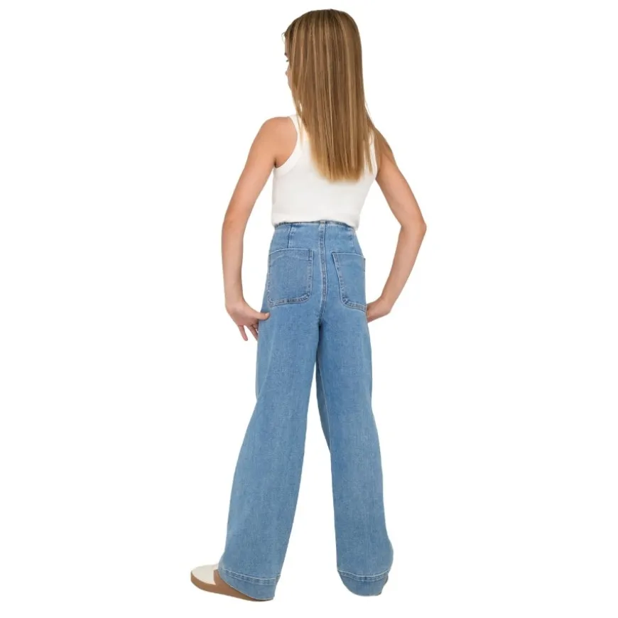 Pantalones tejanos Only kids Kogmadeline Hw Wide Pocket Dnm Gua