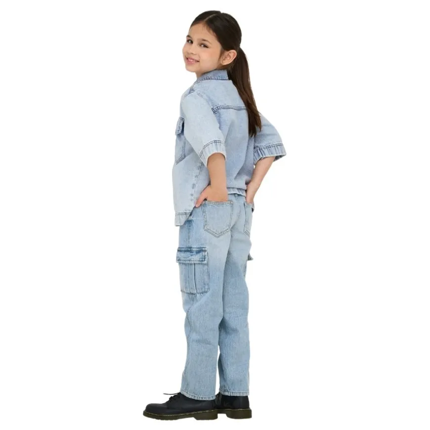 Pantalones tejanos Only kids Kogharmony Wide Cargo Carrot AzgNoos