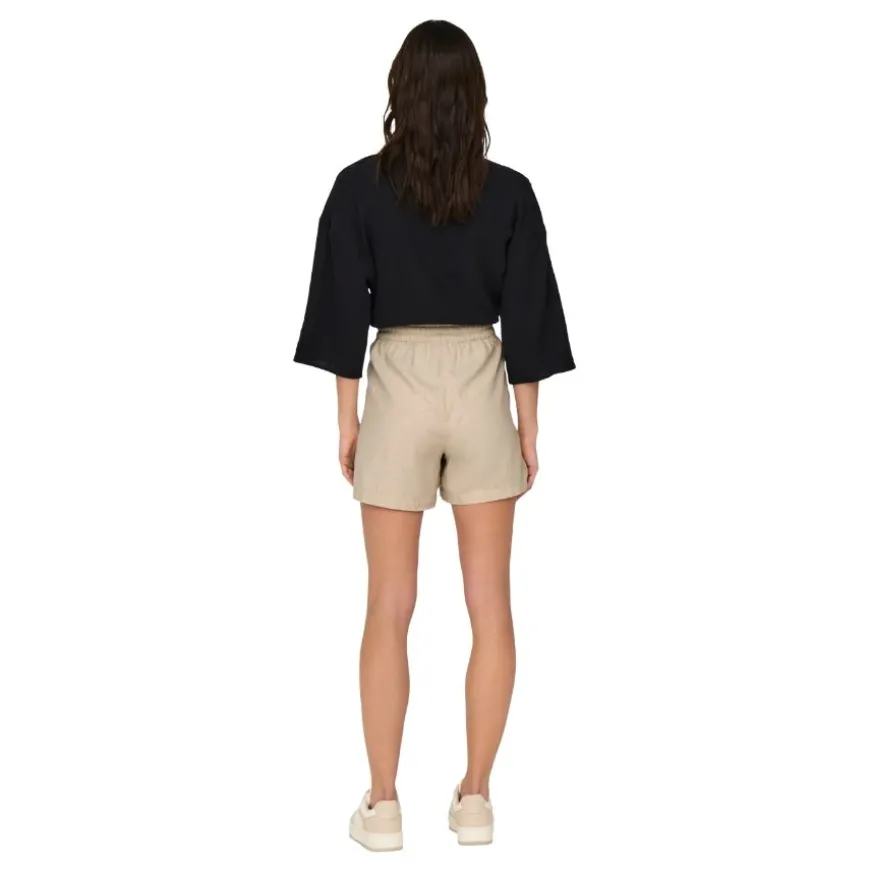 Pantalones bermudas Jdy Jdysay Hw Linen String Shorts Wvn Noos