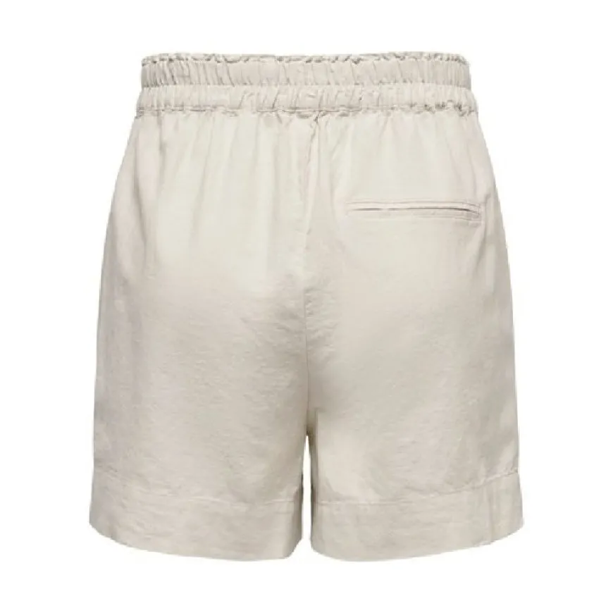 Pantalones bermudas Only Onltokyo Hw Linen Blend Shorts Pnt Noos