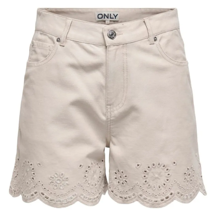 Pantalones bermudas Only Onlsanja Hw Bro Ang Shorts Pnt Sp