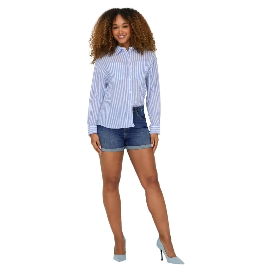 Pantalones bermudas Only Onljosephinestretch Shorts Dnm Azg Noos