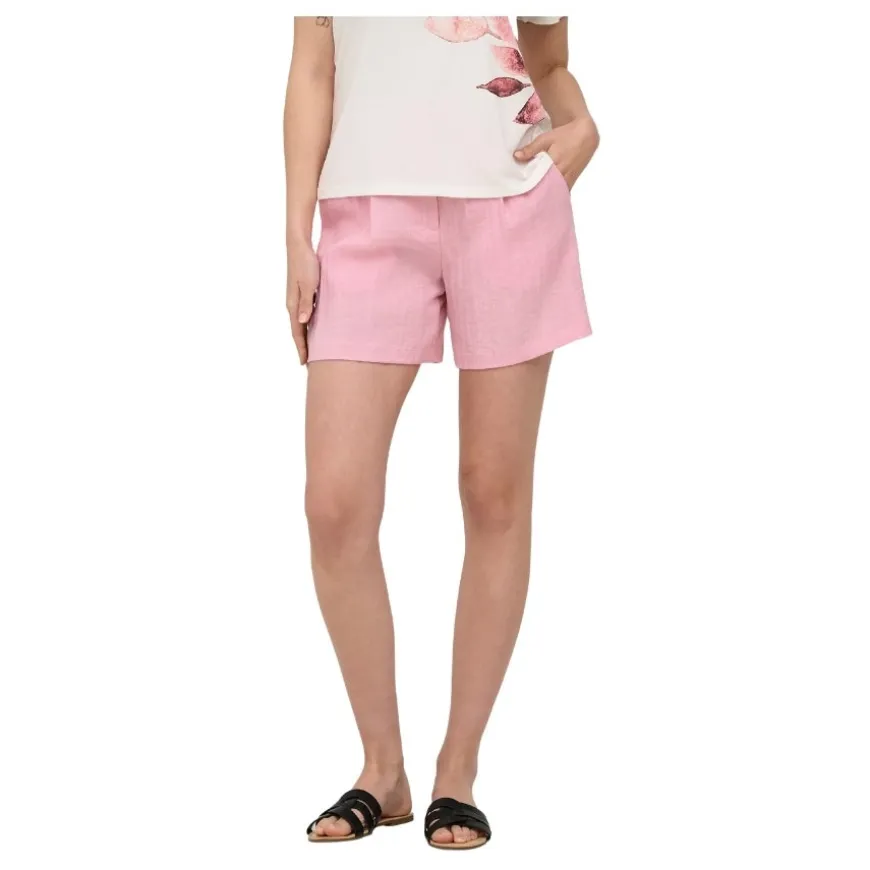Pantalones bermudas Only Onlita Hw Linen Look Shorts Tlr