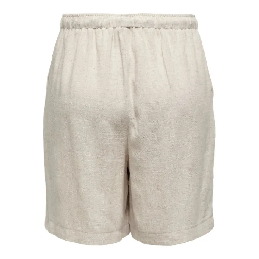 Pantalones bermudas Only Onlsiesta Mw Pull-Up Lin Bl Shorts Noos