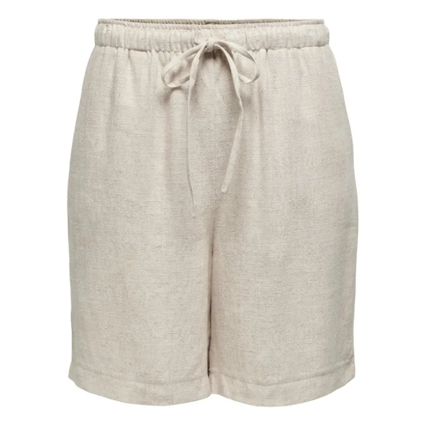 Pantalones bermudas Only Onlsiesta Mw Pull-Up Lin Bl Shorts Noos