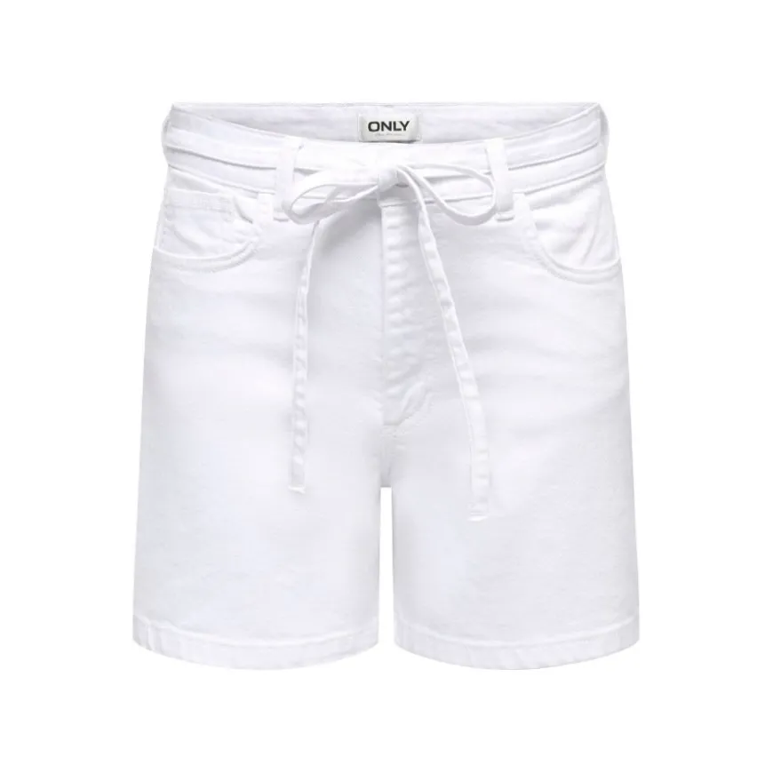 Pantalones bermudas Only Onlgianna Mw Belted Shorts Azg Dnm Noos