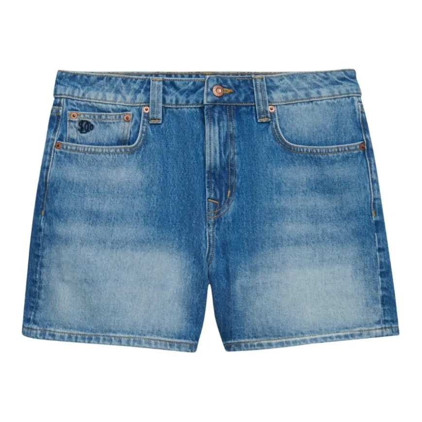 Pantalones bermudas Superdry Mid Rise Denim Short