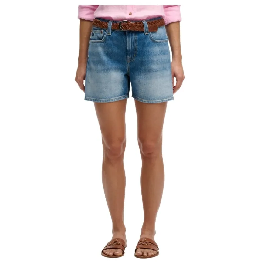 Pantalones bermudas Superdry Mid Rise Denim Short