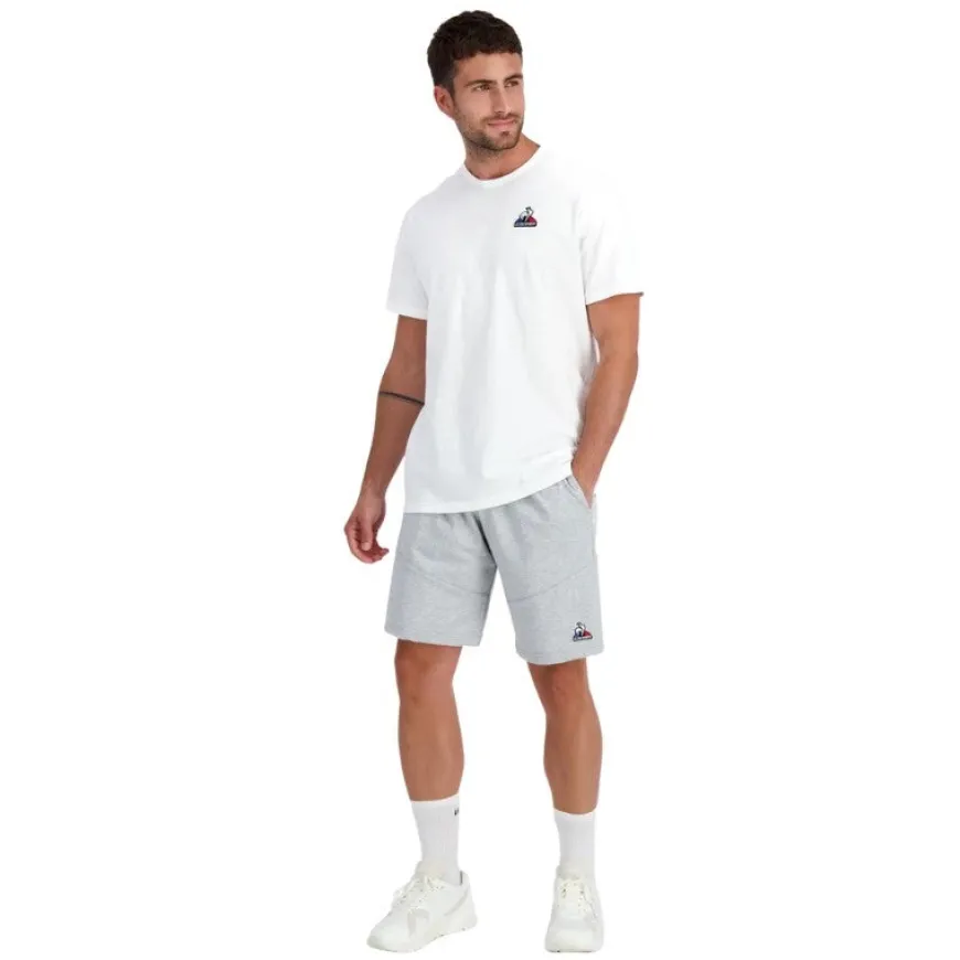 Pantalones cortos Le coq sportif ESS Short Regular N°1 M gris chiné clair