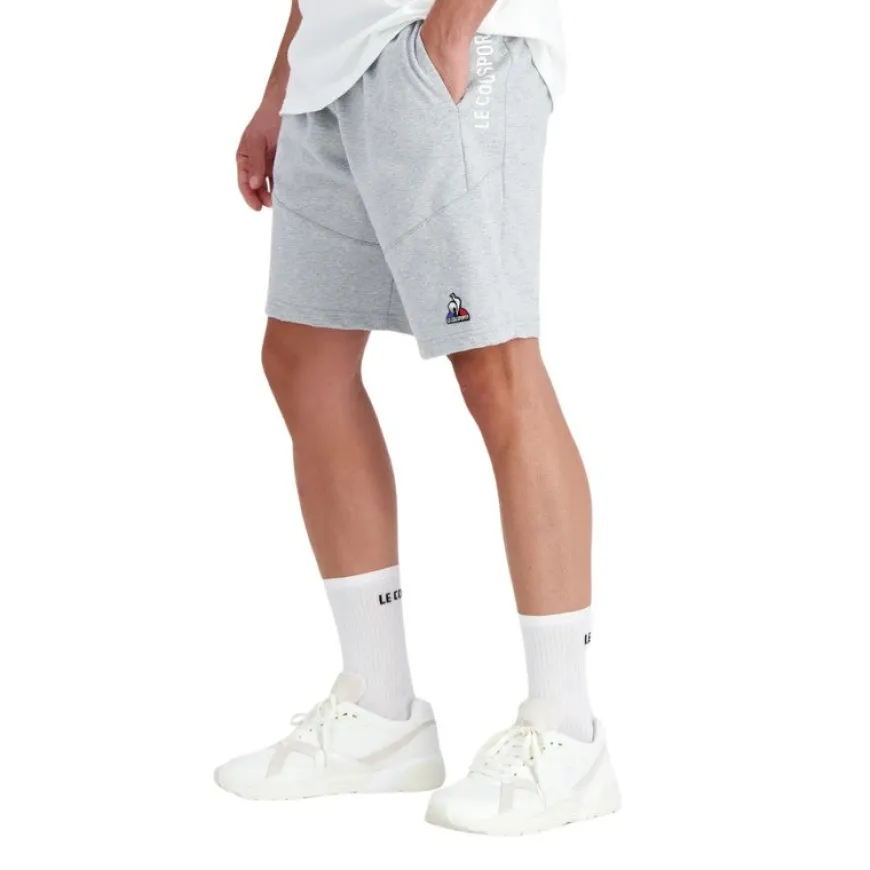 Pantalones cortos Le coq sportif ESS Short Regular N°1 M gris chiné clair