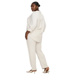 Pantalones largos Carmakoma Carsiesta Hw Pull-Up Linen Bl Pnt Noos