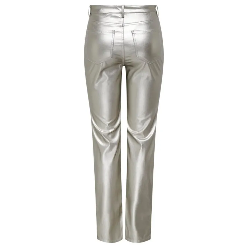 Pantalones largos Only Onlemily-Elyna Hw Metal Long Straigh Pnt