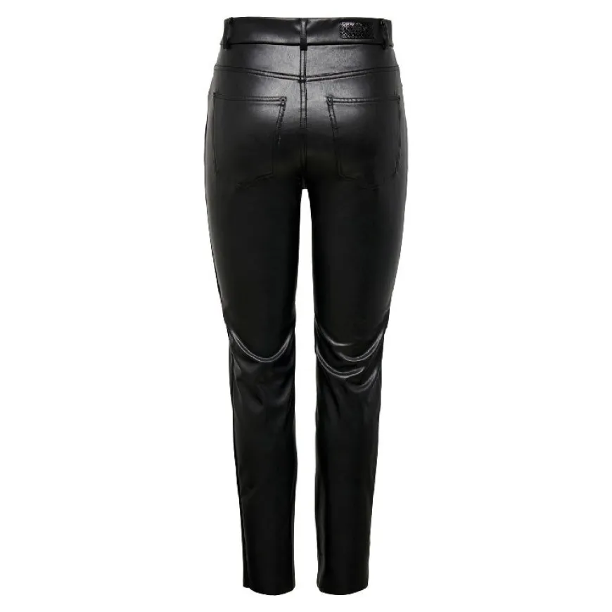 Pantalones largos Only Onlemily Hw St Ank Faux Leather Pnt Noos