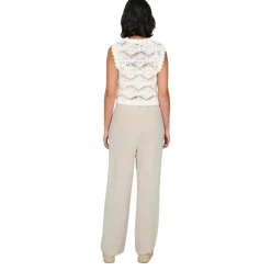 Pantalones largos Only Onlsiesta Mw Pull-Up Linen Bl Pnt Noos