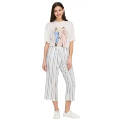 Pantalones largos Only Onlsiesta Mw Pull Linen Bl Culotte Pnt