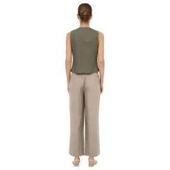 Pantalones piratas Only Onlgoa Mw Lin Bl Pull-Up Culotte Cc Pnt