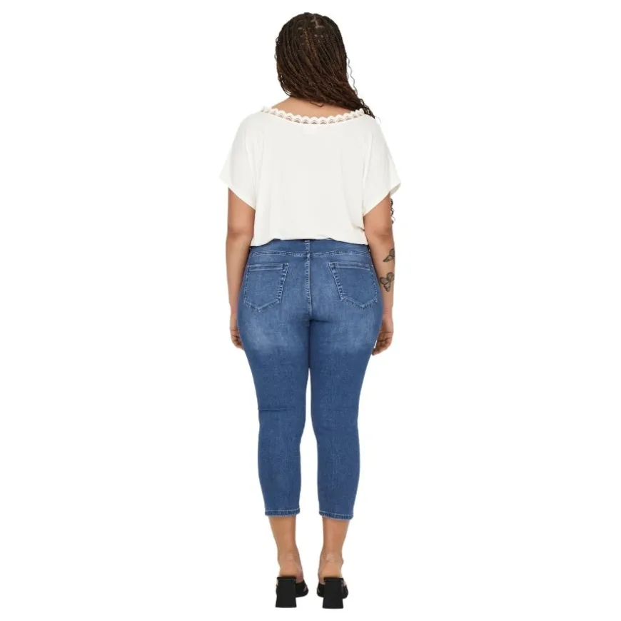 Pantalones tejanos Carmakoma Carwilly Reg Waist Dnm Capri Noos