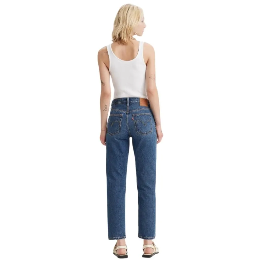 Pantalones tejanos Levis 501® Crop Lightweight Med Indigo - Worn In