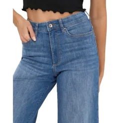 Pantalones tejanos Only Onlann-Madison Hw Crop Wd Dnm Soo618Noos