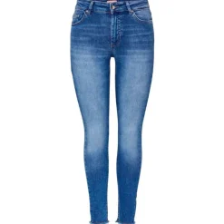 Pantalones tejanos Only Onlblush Mid Sk Ank Raw Rea12187 Noos