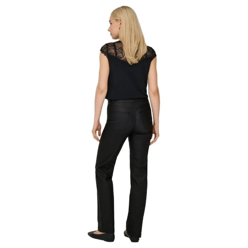 Pantalones tejanos Only Onlblush-Gosh Mw Str Coated Pant Cs