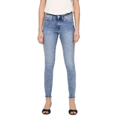 Pantalones tejanos Only Onlblush Mid Sk Ank Raw Dnm Rea694 Noos