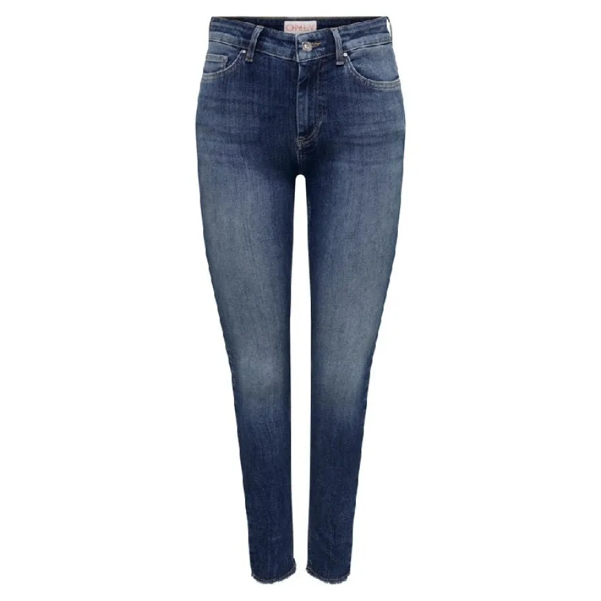 Pantalones tejanos Only Onlblush Mid Sk Ank Raw Dnm Rea194 Noos