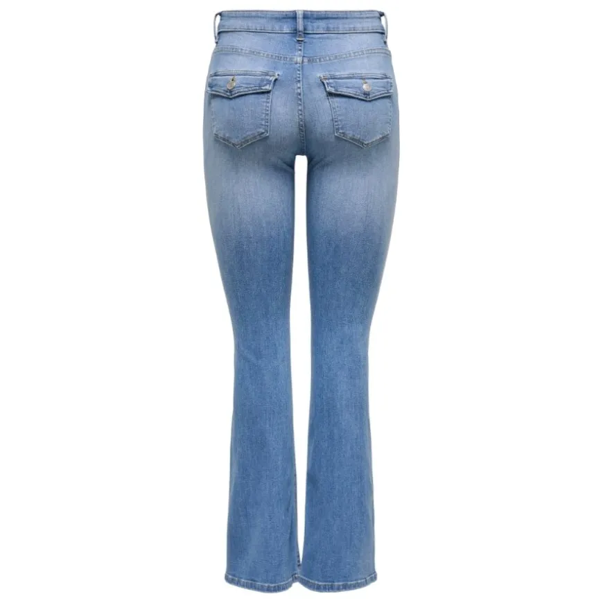 Pantalones tejanos Only Onlblush Mw Back Pock Fla Tai222 Dnmnoos